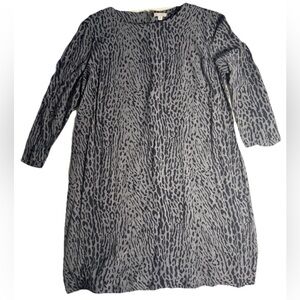 Gap Women’s Gray Long Sleeve Animal Print Dress Size 20 Plus Mini‎